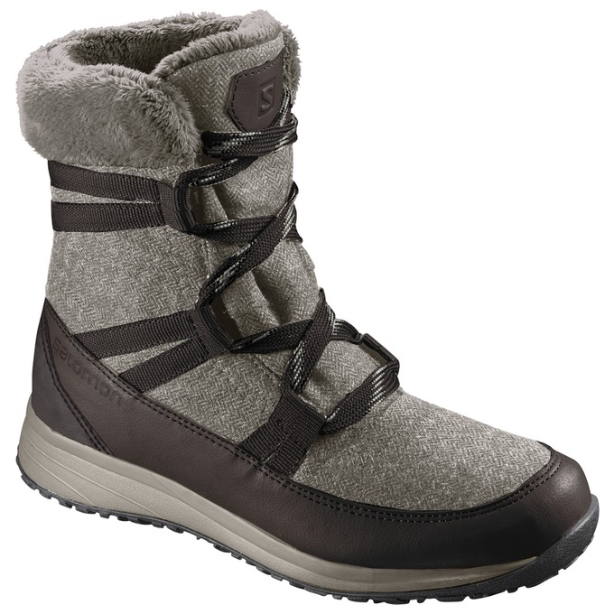 Salomon HEIKA CS WP Botas De Invierno Hombre - Gris Oscuro / Negras - Colombia (91257-EKFP)